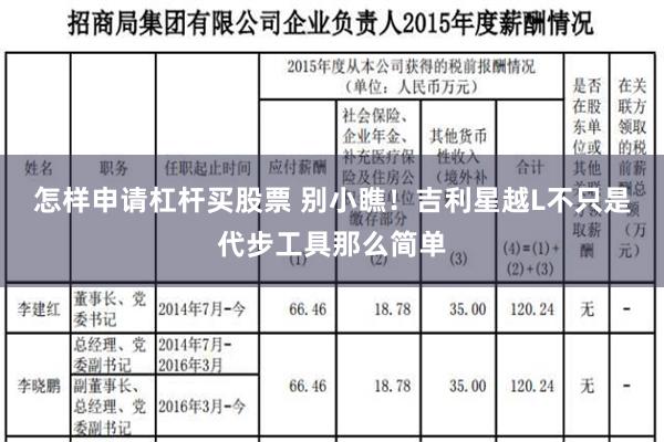 怎样申请杠杆买股票 别小瞧！吉利星越L不只是代步工具那么简单